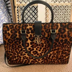 Ralph Lauren, leopard print authentic purse